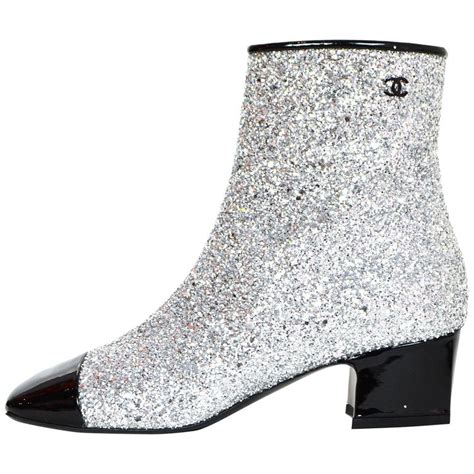 buy chanel glitter boots|chanel short boots.